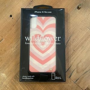 Wildflower iPhone X/XS pink heart case